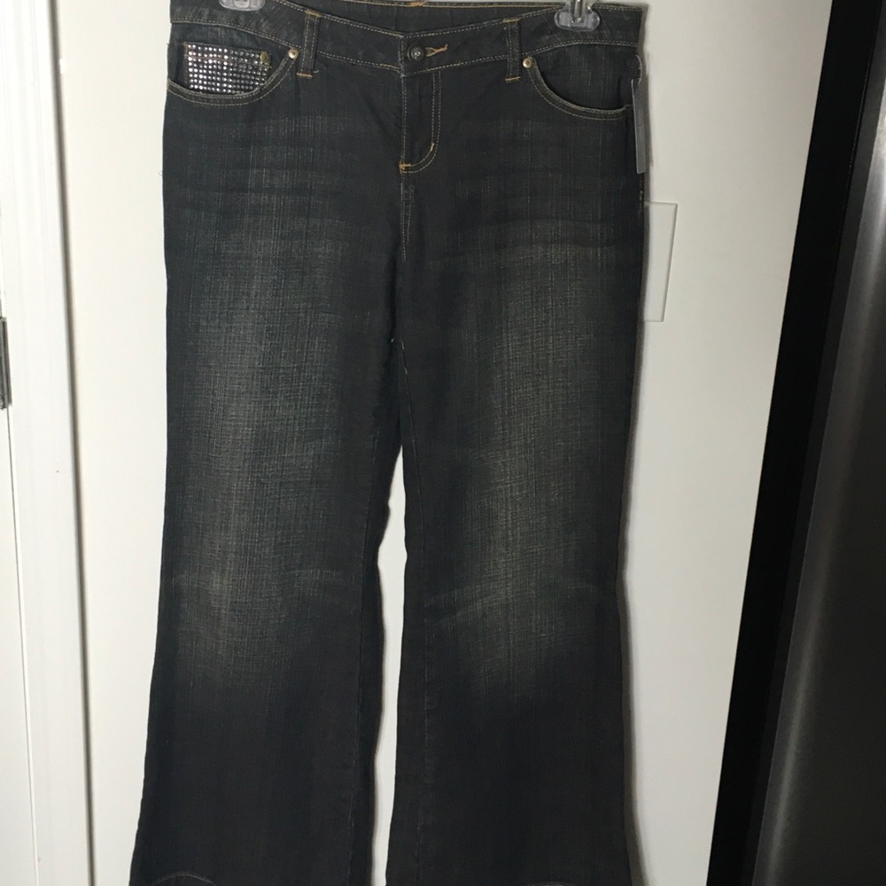 Bisou Bisou rhinestone embellished jeans
